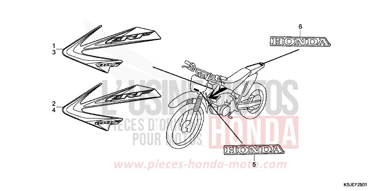 MARKE (CRF80FB/CRF100FB) von CRF100F EXTREME RED (R292) von 2010