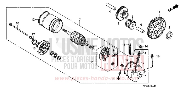 ANLASSER (CRF230F3/4/5/6/7) von CRF230F EXTREME RED (R292) von 2007