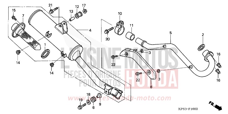 ABGAS-SCHALLDAEMPFER von CRF230F EXTREME RED (R292) von 2007