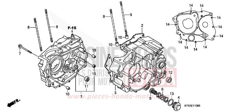 KURBELGEHAEUSE von CRF230F EXTREME RED (R292) von 2008