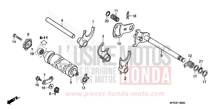 SCHALTTROMMEL von CRF230F EXTREME RED (R292) von 2008