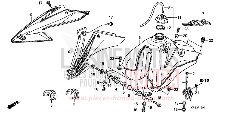 KRAFTSTOFFTANK (CRF230F8/9/B) von CRF230F EXTREME RED (R292) von 2008