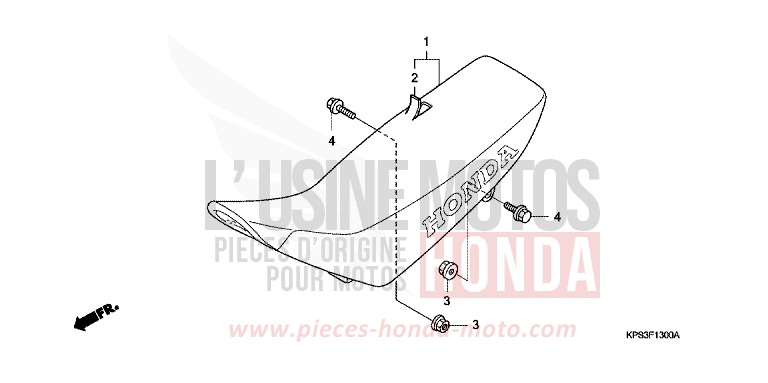 SITZ von CRF230F EXTREME RED (R292) von 2008