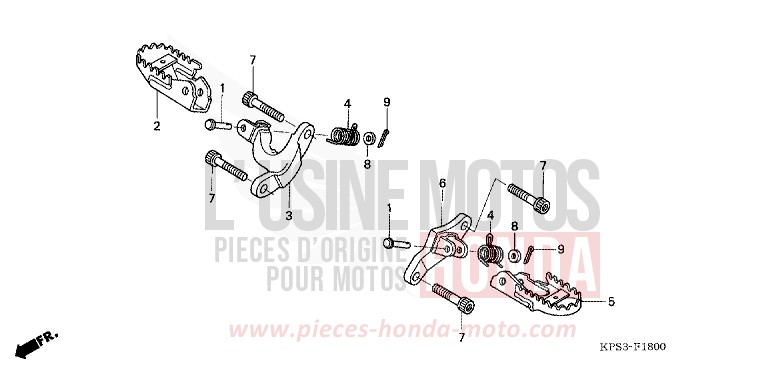 STUFE von CRF230F EXTREME RED (R292) von 2009