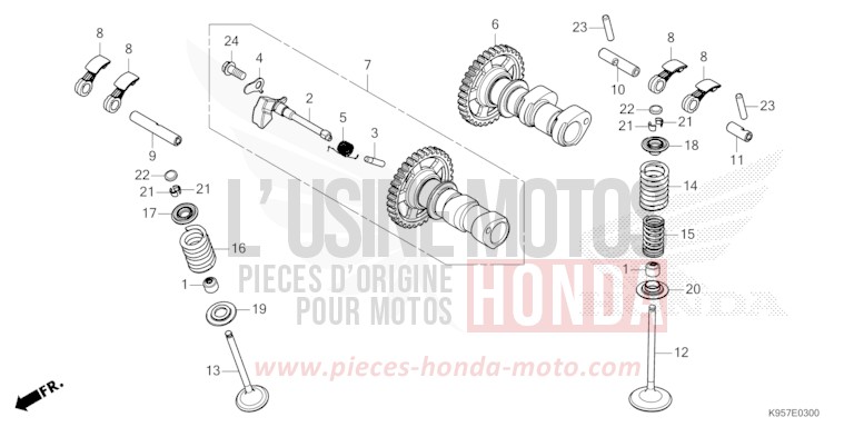 NOCKENWELLE/VENTIL von CRF250R EXTREME RED (R292) von 2025
