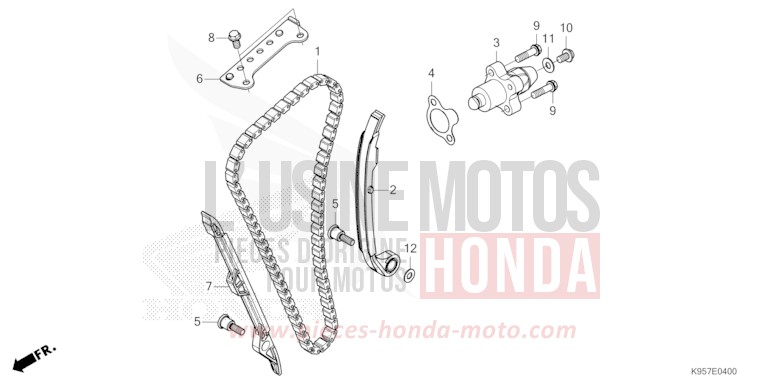 NOCKENWELLENKETTE/SPANNVORRICHTUNG von CRF250R EXTREME RED (R292) von 2025