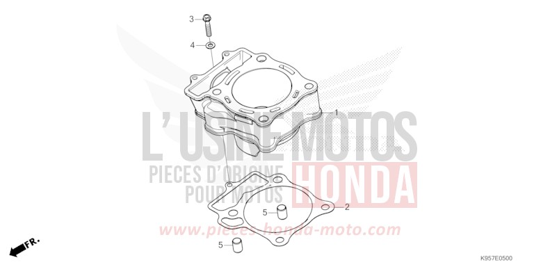 ZYLINDER von CRF250R EXTREME RED (R292) von 2025