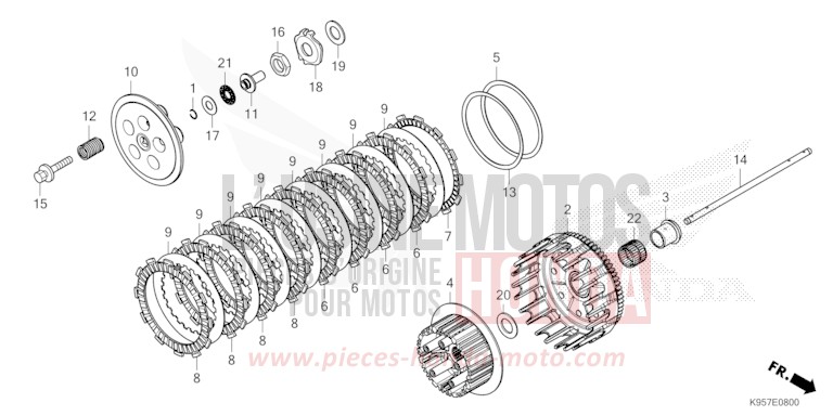 KUPPLUNG von CRF250R EXTREME RED (R292) von 2025