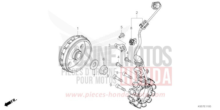 GENERATOR von CRF250R EXTREME RED (R292) von 2025