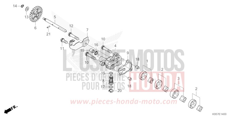 OELPUMPE von CRF250R EXTREME RED (R292) von 2025