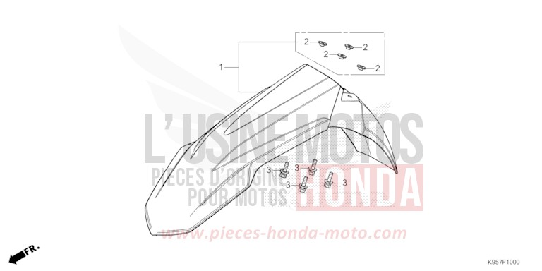 KOTFLUEGEL, VORNE von CRF250R EXTREME RED (R292) von 2025