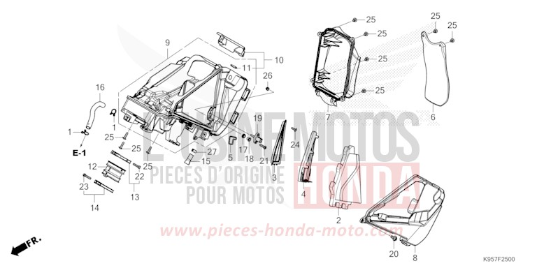 LUFTFILTER von CRF250R EXTREME RED (R292) von 2025
