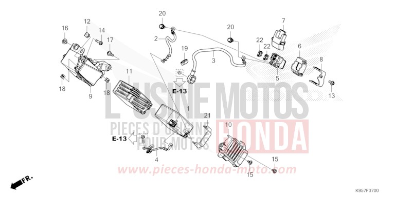 BATTERIE von CRF250R EXTREME RED (R292) von 2025