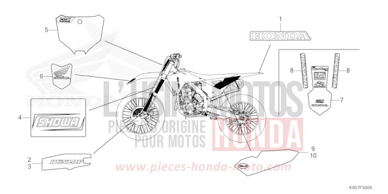 MARKE von CRF250R EXTREME RED (R292) von 2025