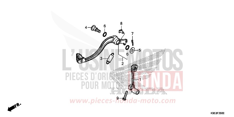 PEDAL von CRF250RX EXTREME RED (R292) von 2019
