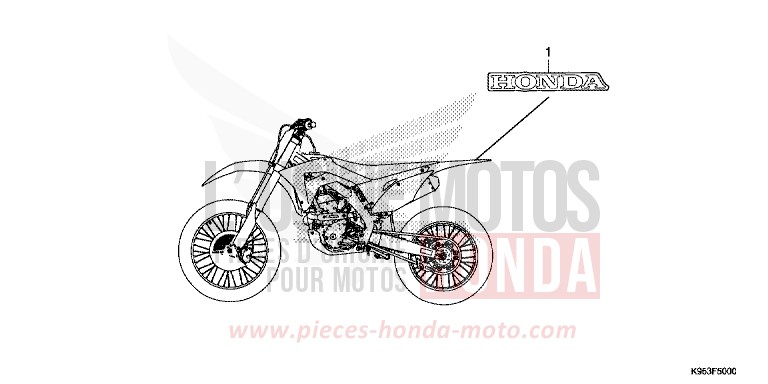 MARKE von CRF250RX EXTREME RED (R292) von 2019