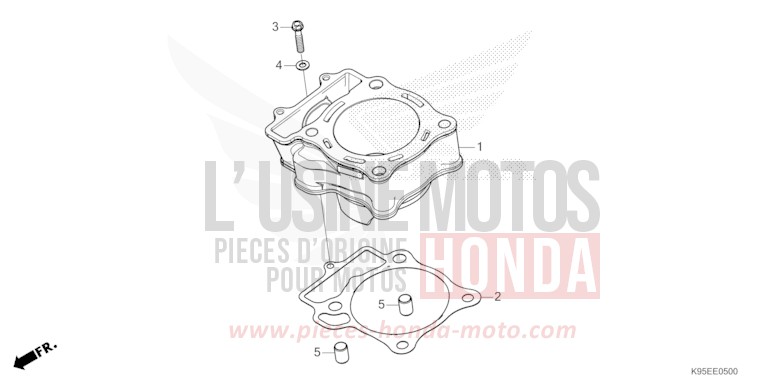 ZYLINDER von CRF250RX EXTREME RED (R292) von 2022
