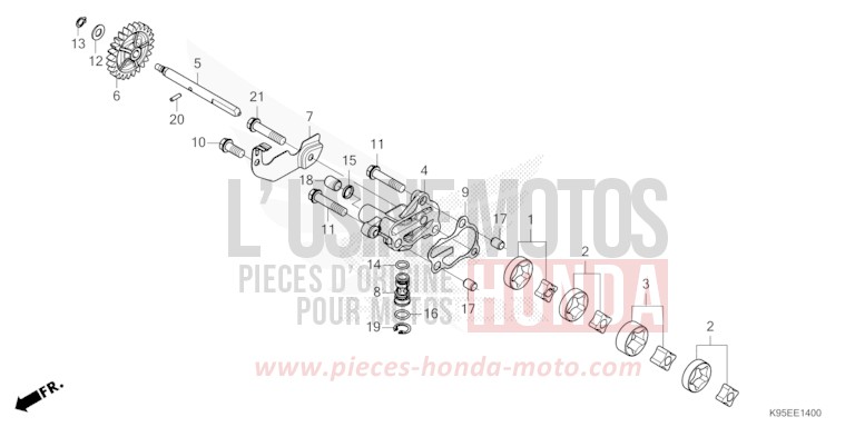 OELPUMPE von CRF250RX EXTREME RED (R292) von 2022