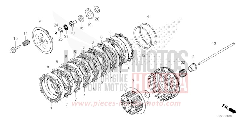 KUPPLUNG von CRF250RX EXTREME RED (R292) von 2023