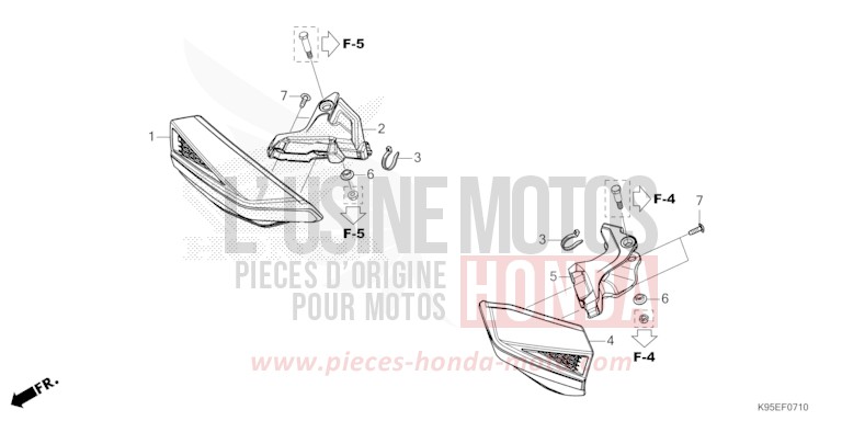 KNOECHELSCHUTZ von CRF250RX EXTREME RED (R292) von 2024