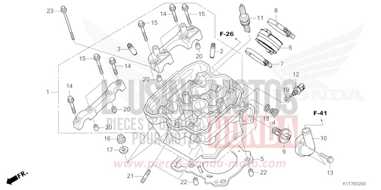 ZYLINDERKOPF von CRF300LA EXTREME RED (R292) von 2023