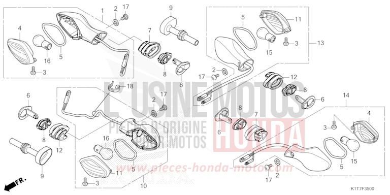 BLINKER (CRF300LA-ED,2ED) von CRF300LA EXTREME RED (R292) von 2023
