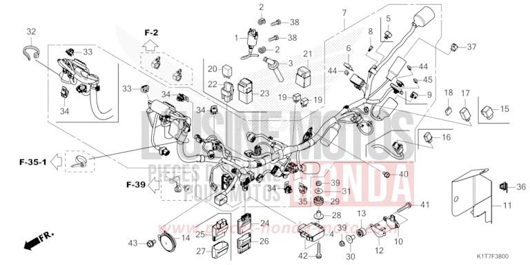 KABELBAUM (CRF250L/LA,CRF300L/LA) von CRF300LA EXTREME RED (R292) von 2023
