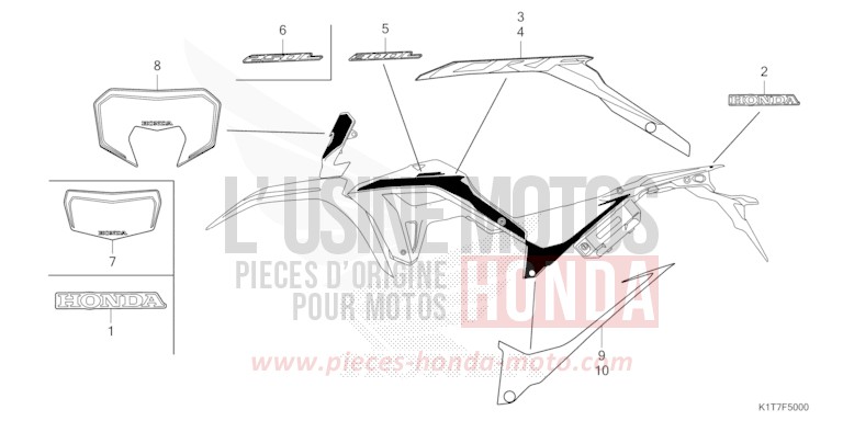 MARKE (CRF250L/LA,CRF300L/LA) von CRF300LA EXTREME RED (R292) von 2023