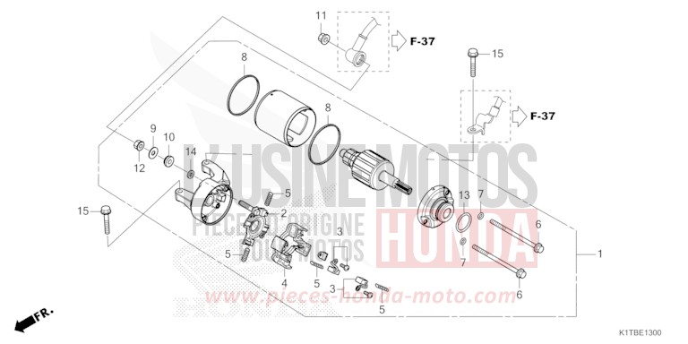 ANLASSER von CRF300LA EXTREME RED (R292) von 2025