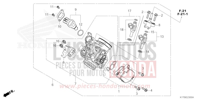 DROSSELKLAPPENGEHAEUSE von CRF300LA EXTREME RED (R292) von 2025