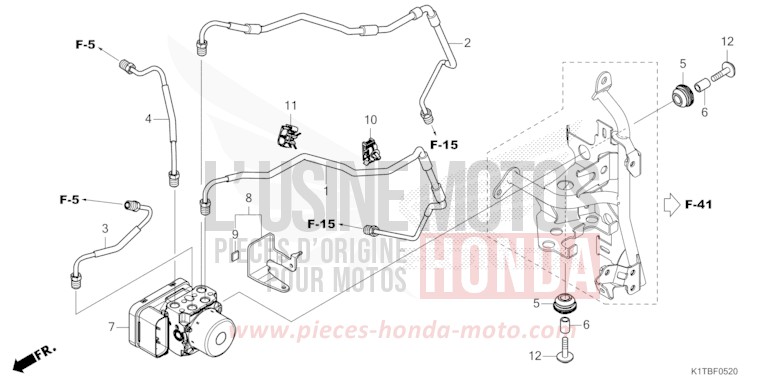 ABS-MODULATOR/BREMSLEITUNG von CRF300LA EXTREME RED (R292) von 2025