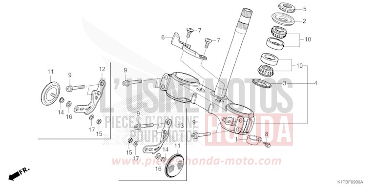 LENKSCHAFT von CRF300LA EXTREME RED (R292) von 2025