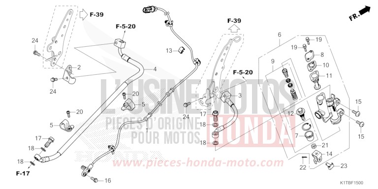 REAR BRAKE MASTER CYLINDER (CRF250LA/LRA,300LA/LRA) von CRF300LA EXTREME RED (R292) von 2025