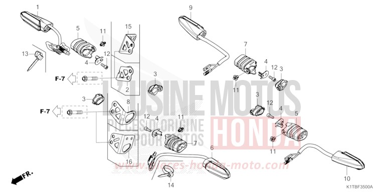 BLINKER von CRF300LA EXTREME RED (R292) von 2025