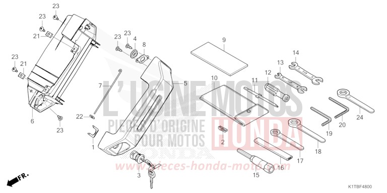 WERKZEUG/WERKZEUGKASTEN von CRF300LA EXTREME RED (R292) von 2025