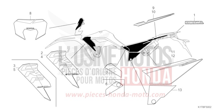 MARKE (CRF250LAS,CRF300LS/LAS) von CRF300LA EXTREME RED (R292) von 2025