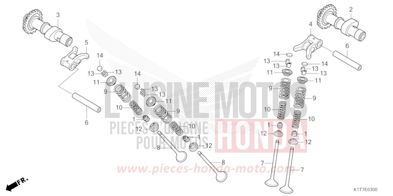 NOCKENWELLE/VENTIL von CRF300LRA EXTREME RED (R292) von 2023
