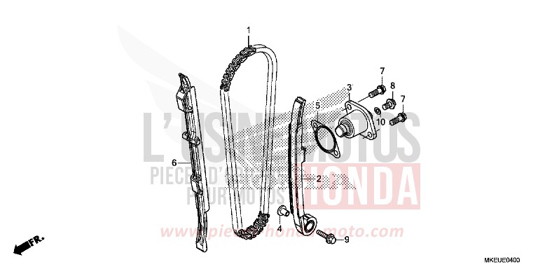 NOCKENWELLENKETTE/SPANNVORRICHTUNG von CRF450L EXTREME RED (R292) von 2019