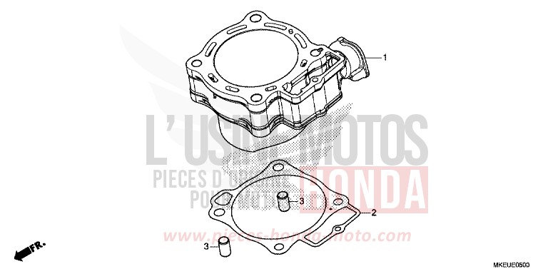 ZYLINDER von CRF450L EXTREME RED (R292) von 2019