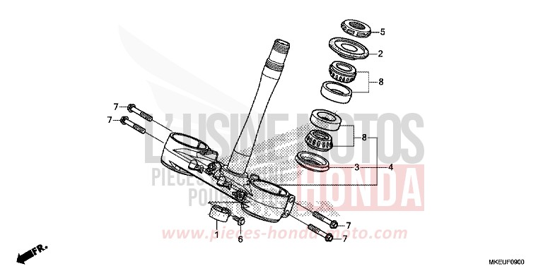 LENKSCHAFT von CRF450L EXTREME RED (R292) von 2019