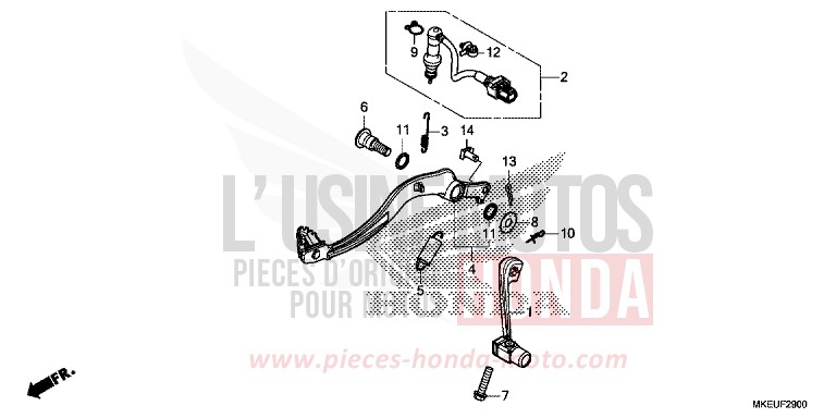 PEDAL von CRF450L EXTREME RED (R292) von 2019