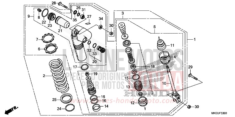 KISSEN, HINTEN von CRF450L EXTREME RED (R292) von 2019