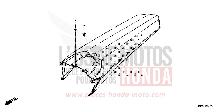 KOTFLUEGEL, HINTEN von CRF450L EXTREME RED (R292) von 2019