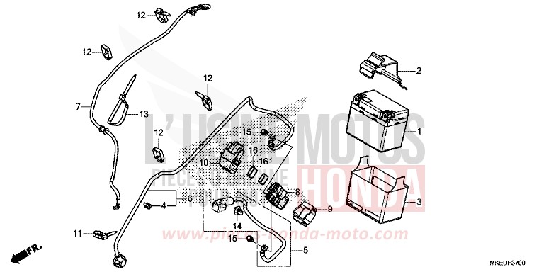 BATTERIE von CRF450L EXTREME RED (R292) von 2019