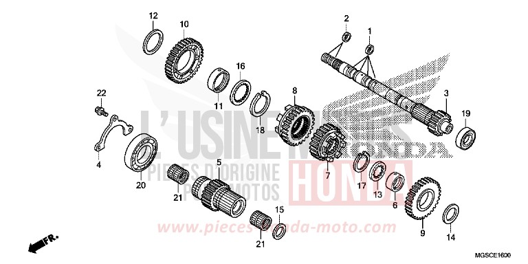 GETRIEBE (HAUPTWELLE) von Integra ION BLUE METALLIC (PB388) von 2012