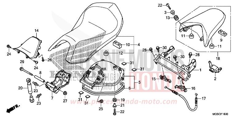 SITZ von Integra ION BLUE METALLIC (PB388) von 2012