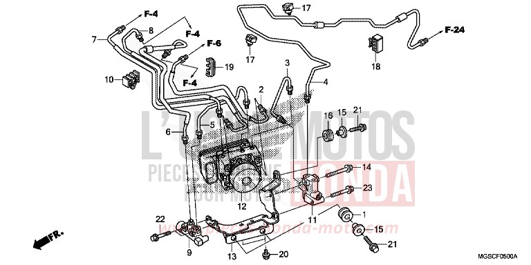 ABS-MODULATOR von Integra PEARL SUNBEAM WHITE (NHA66) von 2012