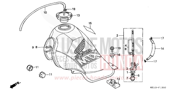 KRAFTSTOFFTANK von MTX125R EXCEL BLACK (NH57) von 1983