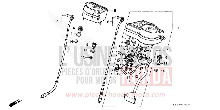 MESSGERAET von MTX125R EXCEL BLACK (NH57) von 1985
