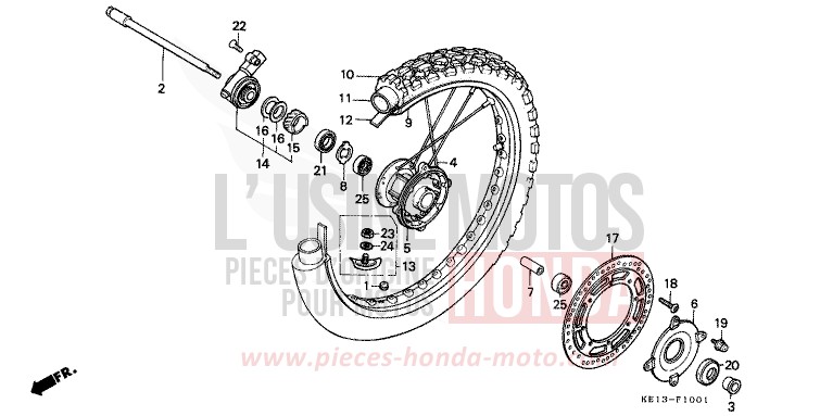 VORDERRAD (2) von MTX125R EXCEL BLACK (NH57) von 1985